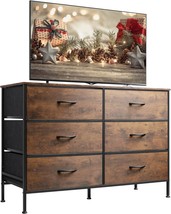 Wlive Wide Dresser With 6 Drawers, Tv Stand For 50&quot; Tv, Entertainment Center - $90.92