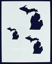 State of Michigan Stencil 8&quot; x 10&quot; - 2&quot;, 3&quot;, 4&quot;--14 mil Mylar Painting/Crafts - £13.53 GBP