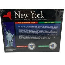 NEW YORK (NY) Colorized State Quarter NEW Philadelphia &amp; Denver Mint - £5.99 GBP