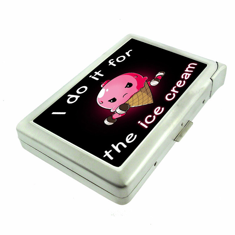 Ice Cream Fitness Em1 100's Size Cigarette Case with Built in Lighter Wa... - $21.73 Ice Cream Fitness Em1 100's Size Cigarette Case with Built in Lighter Wa... - $21.73