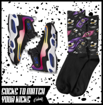EYES Socks for Air Griffey Max 1 Los Purple Pink Blue Angeles Sunset 24 ... - £16.53 GBP