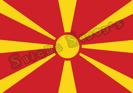 Macedonia Flag of the World Vinyl Sticker Decal - $5.93