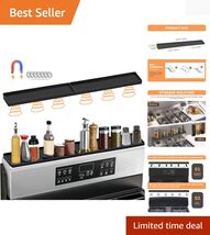Space-Saving 30-Inch Magnetic Stove Rack - Spice Organizer for Non-Metal... - $31.63