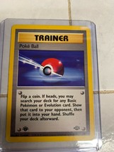 Trainer Poke Ball 64/64 Pokemon Card Jungle Set 1st Edition Common 1999 - £7.56 GBP