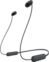 Sony WI-C100 Wireless In ear Headphones - Black - WIC100/B **NEW** #11 Brown Box - $22.26