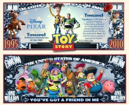 ✅ Pack of 10 Toy Story Animation Collectibe Novelty 1 Million Dollar Banknotes ✅ - £7.40 GBP