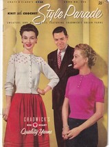 1954 Coats Clark Style Parade Knit Crochet 31p Pattern Book 506 Vintage ... - €4,37 EUR