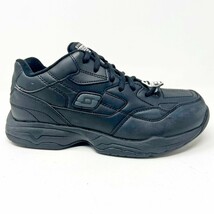 Skechers Slip Resistant Felton Albie Black Womens Relaxed Fit Crew Shoes - $748.94 MXN
