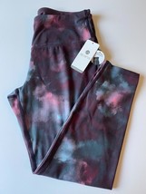 Apana Ankle Length High Waisted Yoga Pants  M Msrp $38  Purple  Multi Ti... - £13.39 GBP