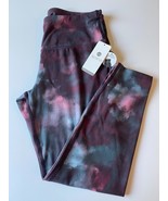 Apana Ankle Length High Waisted Yoga Pants  M Msrp $38  Purple  Multi Ti... - £13.23 GBP