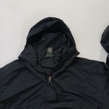 LL Bean Black Nylon Hooded Jacket Women's 1/4 Zipper Front Pocket Zipper Size 2X image 11