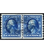 396, Used 5¢ XF/Superb Line Pair With Graded 95 PFC Cert SMQ $3500 - Stu... - £1,188.70 GBP