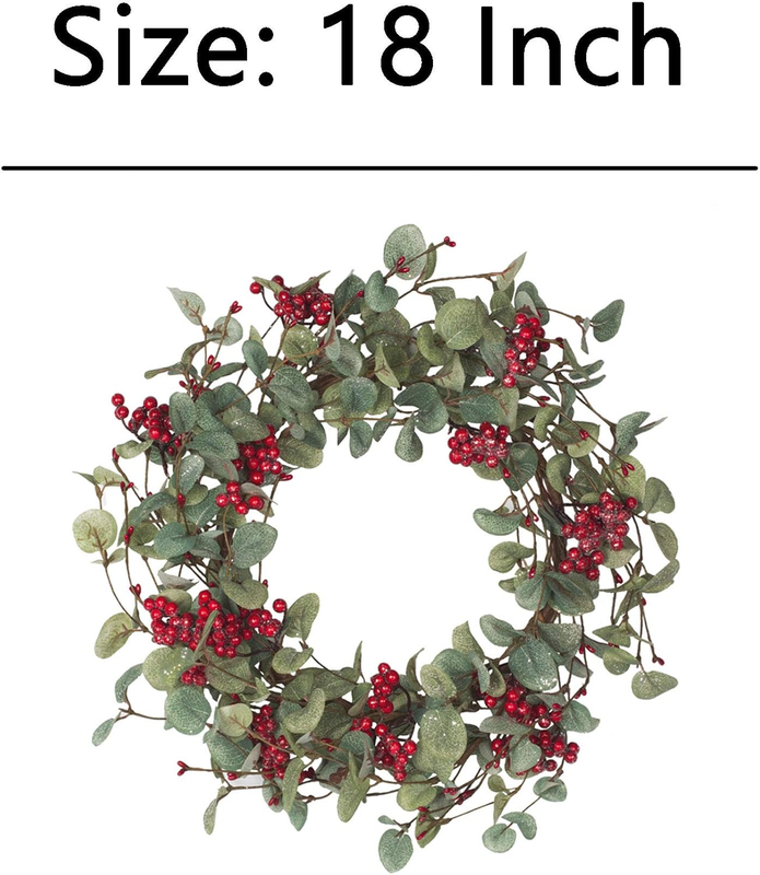 18 Inch Christmas Wreath Christmas Decorations with Berries Winter Wreath Item image 2