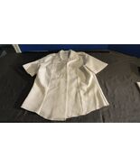 CREIGHTON USN US NAVY MEN'S WHITE SHORT SLEEVE UNIFORM DRESS SHIRT 40 - $24.29