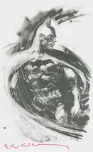 Bill Sienkiewicz SIGNED Batman The Dark Knight DC Comics B&amp;W Art Print - £46.38 GBP