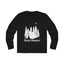 Social Distance - Slim Fit Long Sleeve Crew Tee - Camping, Travel, Outdo... - £29.09 GBP+