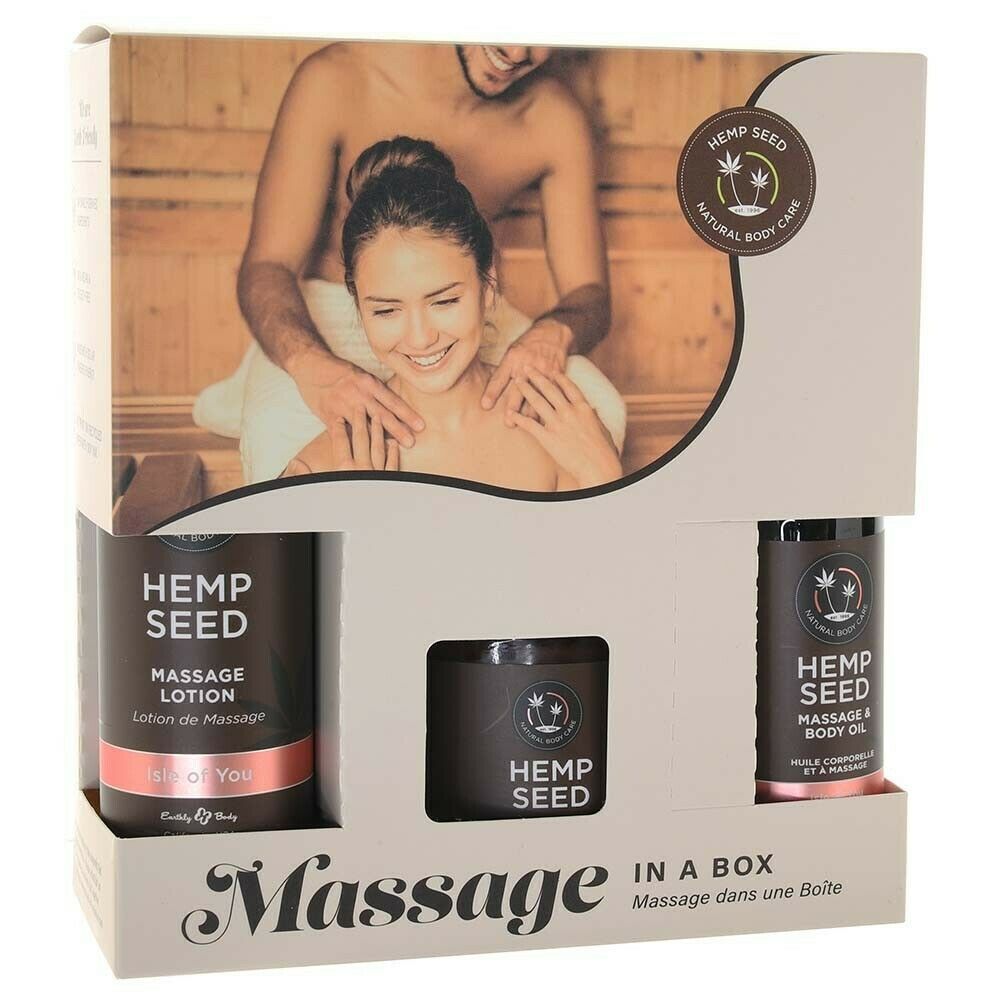 Earthly Body Hemp Seed Massage In A Box - Asst. Isle Of You - $18.99