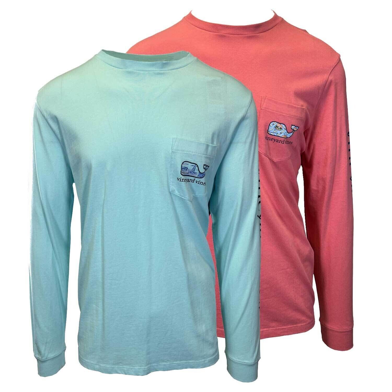 Vineyard Vines Men's T-Shirt Whale Fill L/S Tee