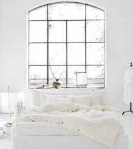 White Solid Duvet 100% Linen Exclusive Duvet Cover 3 Pieces Set Washed Linen Set - £26.54 GBP+
