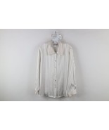 Vintage 90s Streetwear Womens 18/20 Satin Striped Colored Button Shirt W... - $34.60