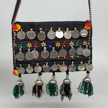 466g,9.5&quot;x6&quot;Turkmen Handbag Purse Crossbody Handmade Silk Coin @Afghanistan,P127 - £63.26 GBP