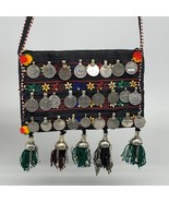466g,9.5&quot;x6&quot;Turkmen Handbag Purse Crossbody Handmade Silk Coin @Afghanis... - £62.93 GBP