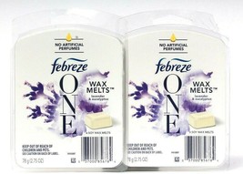 2 Febreze One 2.75 Oz Lavender & Eucalyptus No Artificial Perfumes 6 Wax Melts