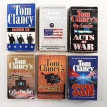 Lot of 6 Tom Clancy Paperback Books Rainbow Six, Acts of War, Splinter Cell, SSN - $14.26