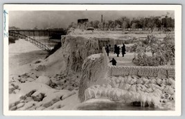 Niagara Falls Frozen Arched Bridge Photo by Schira RPPC Postcard A26 - £14.92 GBP