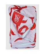 Victoria’s Secret PINK Sherpa Throw Blanket 50x60 Pink White Ribbon Bows - €27,96 EUR