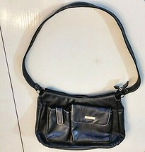 Rosetti Smartlyte Purse Shoulder Bag Zip Top Black Faux Leather needs ba... - £13.44 GBP