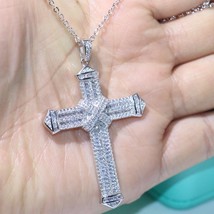 2020 New Hot Cross Pendant Luxury Jewelry Full White Clear 5A Cubic Zircon 925 S - £30.94 GBP