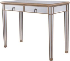 Dressing Table Vanity Contemporary Polished Brushed Steel Gold Stainless Mirror - £813.07 GBP