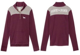 NEW Victorias Secret Black Orchid Perfect Quarter Zip Long Sleeve Pullov... - $64.88