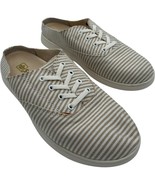 Spenco women&#39;s Santa Rosa Orthopedic Canvas slip-on Mules Tan Stripe siz... - $30.02 CAD