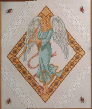 Cross Stitch Angel Of Peace Princess &amp; Unicorn Cherub Lyre Pattern Only - £6.24 GBP