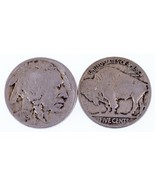 Plein De Deux 1919 Buffalo Nickels (D+ S) En VG État, Naturel Couleur - $55.07