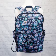 ❤️ VERA BRADLEY Envy Floral Packable Backpack Lightweight Navy Garden - £18.06 GBP