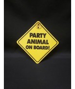 1980s PARTY ANIMAL ON BOARD Car Truck Auto Window Sign Suction Cup POP C... - €7,46 EUR
