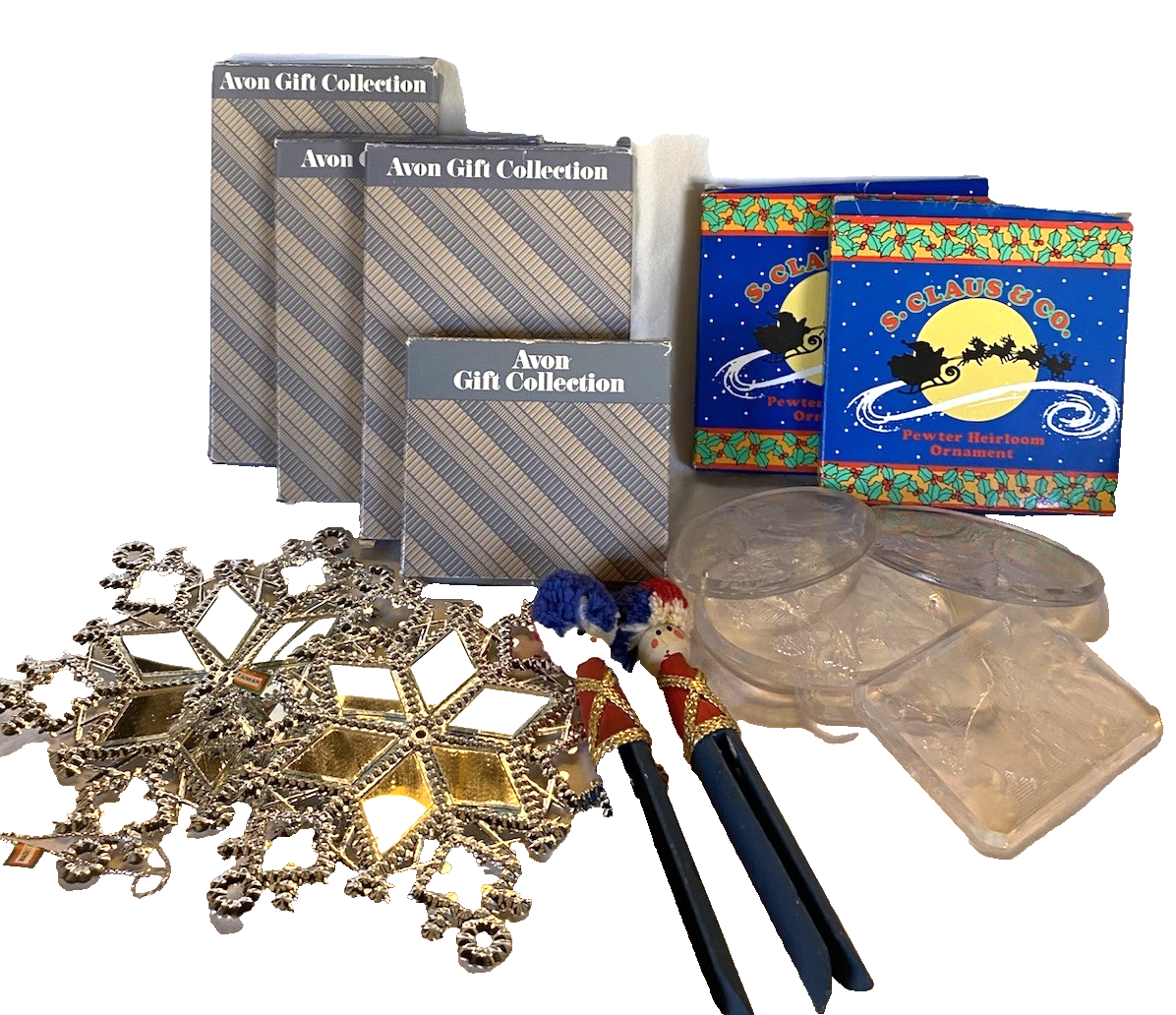 Vintage Avon, S. Claus &amp; Co. and Miscellaneous Christmas Ornaments Lot o... - $37.99