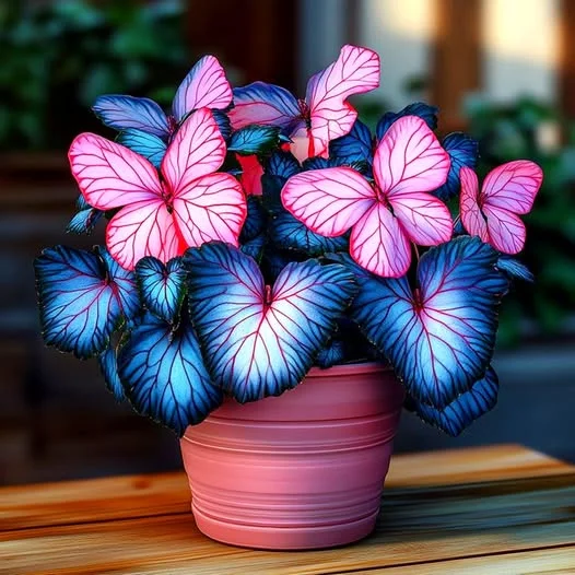 Moonlight Butterfly Begonia blue heart - £23.16 GBP