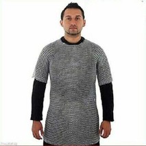 Large Aluminium Chainmail Shirt Butted Chain Mail Haubergeon 2 Xl Christmas Gift - £64.63 GBP