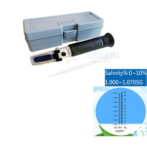 Temperature Salinity Refractometer For Aquarium, 0% - 10% Hydrometer, Rh... - £26.37 GBP