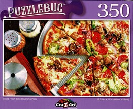 Sliced Fresh Baked Supreme Pizza - 350 Pieces Jigsaw Puzzle for Age 14+ - $11.87