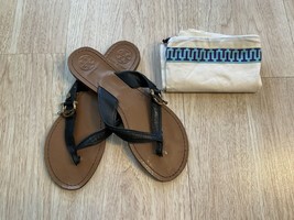 Tory Burch Shoes + Bag Sandals Flip Flops Leather Black Size 8 Women’s - $30.29