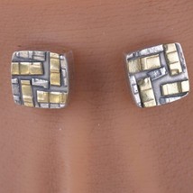 Lisa D&#39;Agostino 18k/Sterling modernist earrings - £104.99 GBP