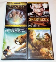 Merlin&#39;s Apprentice, 10,000 BC, Troy &amp; Spartacus Blood And Sand DVD Lot  - £7.60 GBP