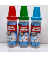 Snow Markers Squeeze Bottle Spray Decorate Snowman Blue Red Green Lot of 3 - $13.55 CAD