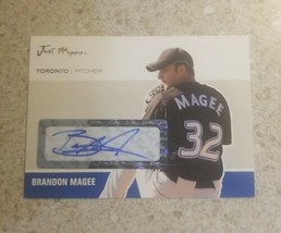 2007 Just Minors Autographs Brandon Magee Auto #JA-28 FREE SHIPPING - $2.24