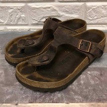 Birkenstock Gizeh Slide Leather Upper Sandals for Women sz 37 birken - £39.49 GBP